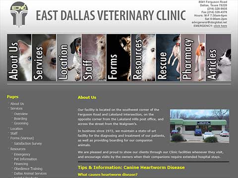 Texas Wordpress design for veterinary clinics