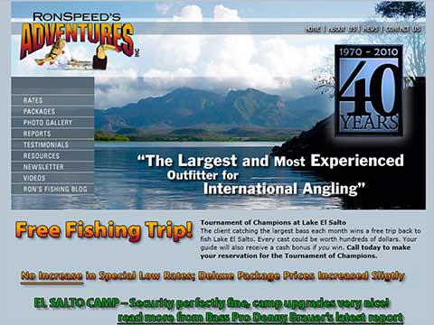 Website design, hosting, and maintenance for fishing guides