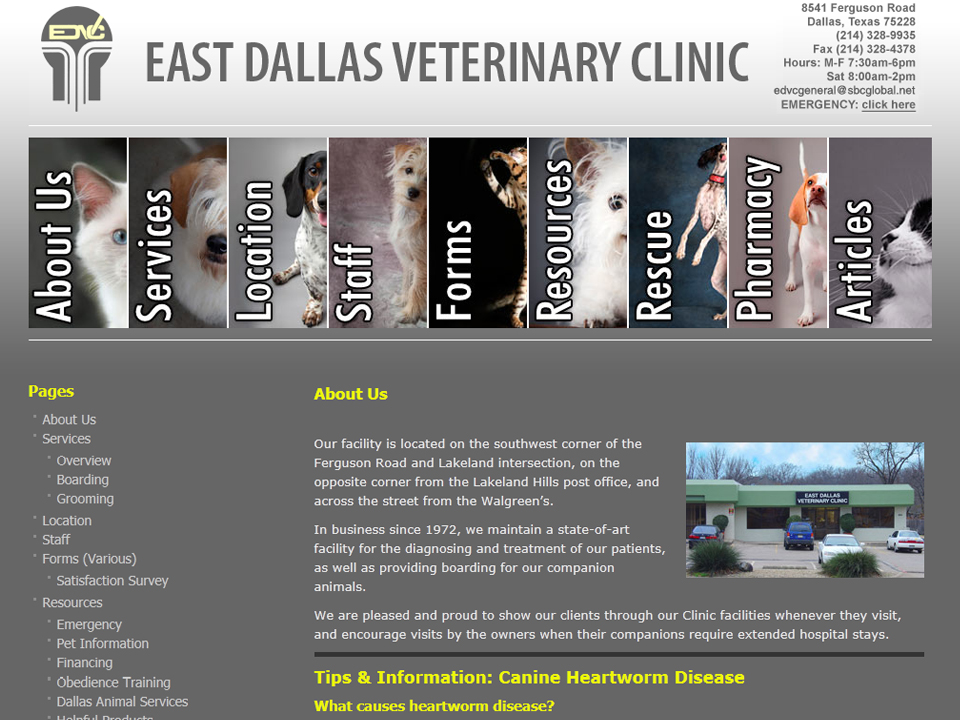 Responsive wordpress web site design for Veterinarians and clinics