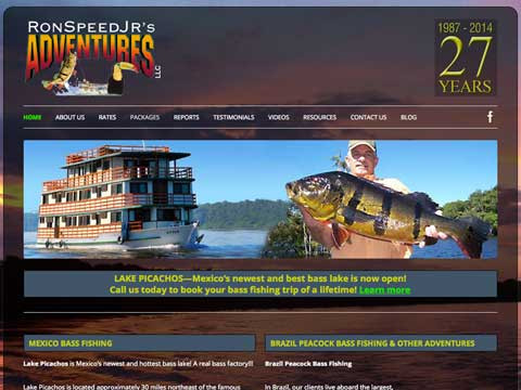 Wordpress website for fishing guide, Ron Speed